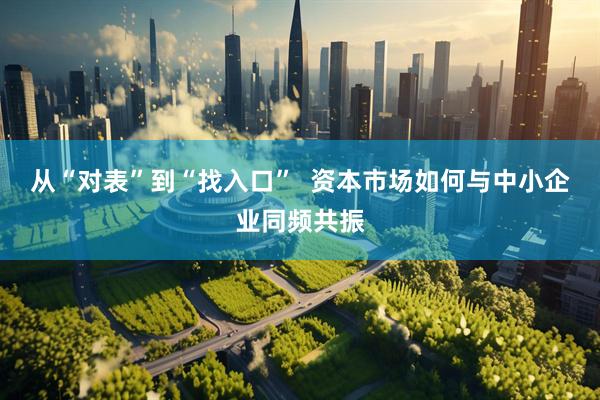 从“对表”到“找入口”  资本市场如何与中小企业同频共振